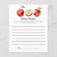 Apfel-Brautparty-Datumskarte