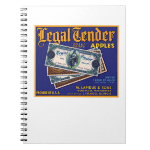 Äpfel der gesetzlichen Ausschreibung Notizblock