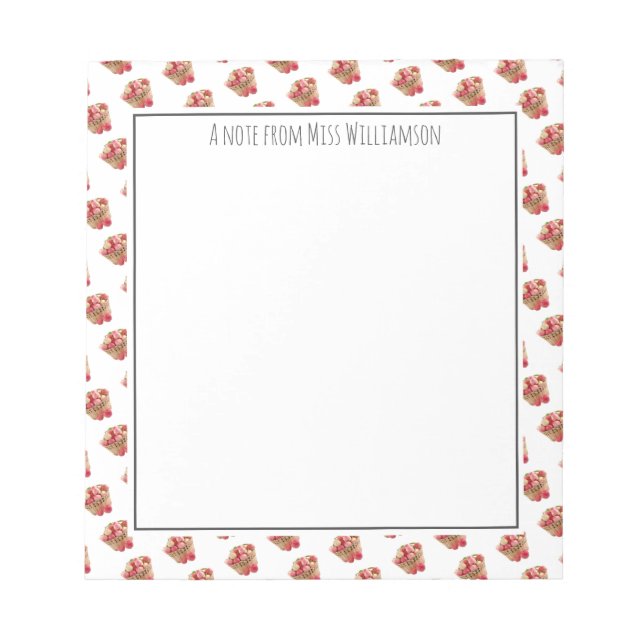 Äpfel DER personalisierten LEHRER Notizblock (Vorderseite)