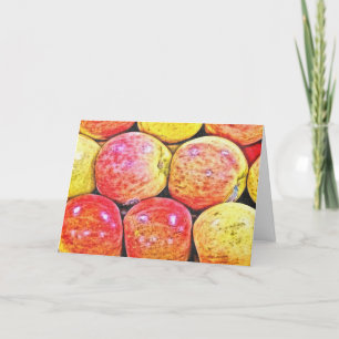 Äpfel, Erntedank Feiertagskarte