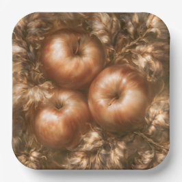 Äpfel ernten pappteller