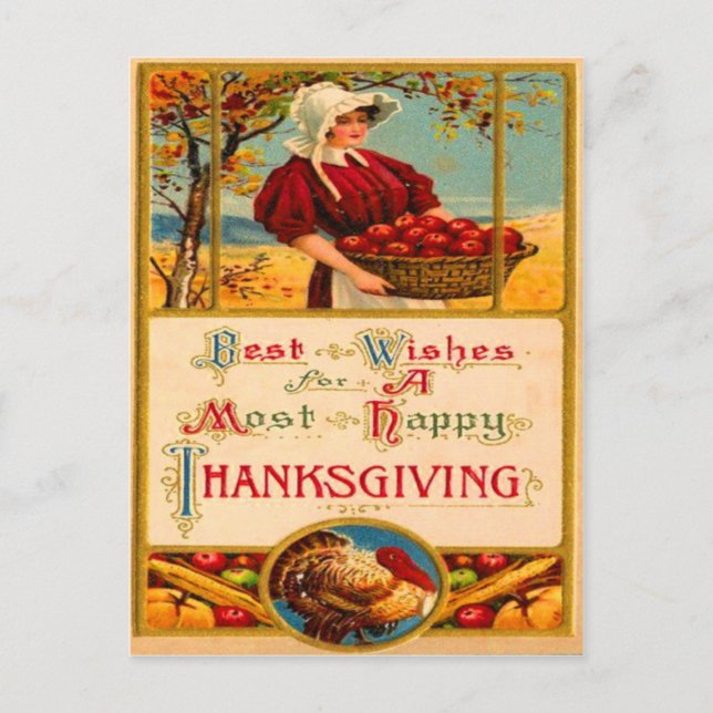 Äpfel ernten postkarte (Vorderseite)