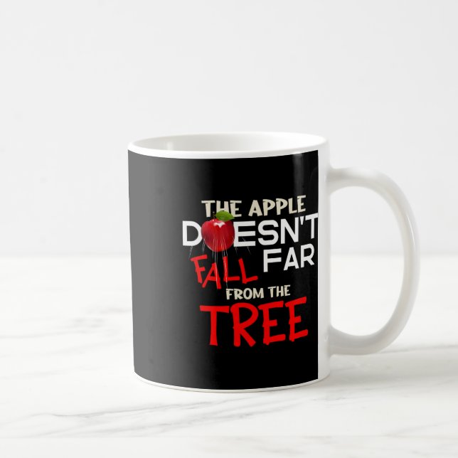 Apfel fällt nicht weit vom Baumapfelheber ab Kaffeetasse (Rechts)