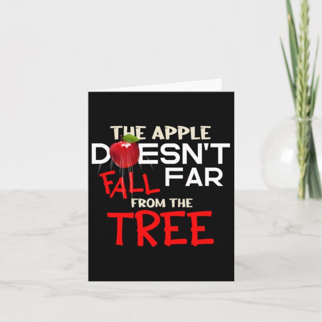 Apfel fällt nicht weit vom Baumapfelheber ab Karte (Vorderseite)