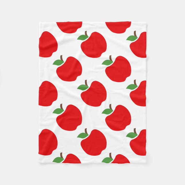 Äpfel Fleecedecke (Vorderseite)
