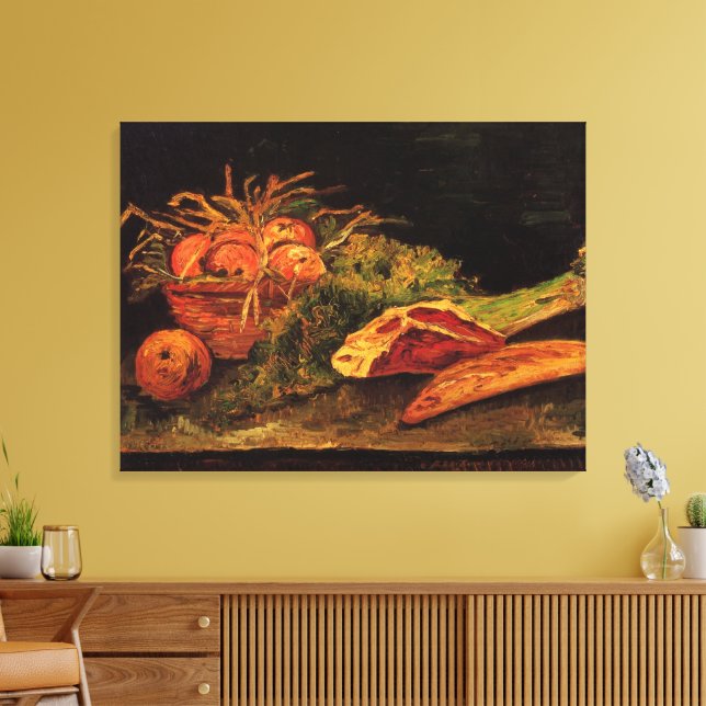 Äpfel, Fleisch und eine Rolle von Vincent van Gogh Leinwanddruck (Insitu (Wohnzimmer))