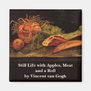 Äpfel, Fleisch und eine Rolle von Vincent van Gogh Magnet