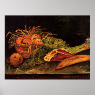 Äpfel, Fleisch und eine Rolle von Vincent van Gogh Poster