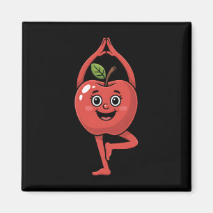 Apfel Frucht Yoga Magnet