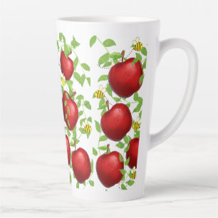 Äpfel Früchte Muster Milchtasse