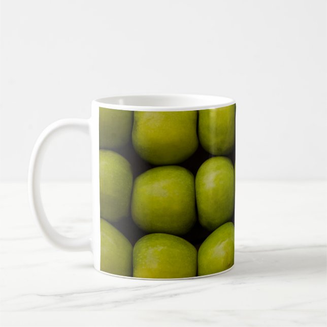 Äpfel Früchte Nahrung Grüne Äpfel Kaffeetasse (Links)