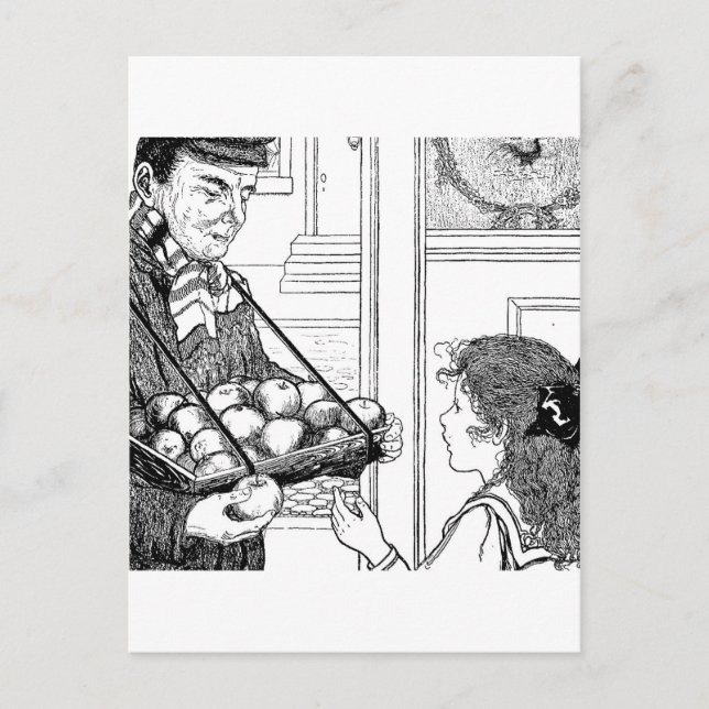 Äpfel für den Verkauf Postkarte (Vorderseite)