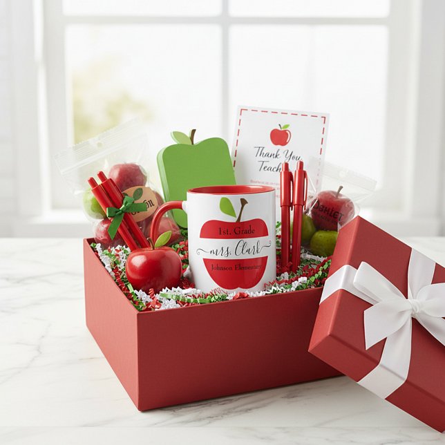 Apfel für personalisierte Lehrer Tasse (Von Creator hochgeladen)