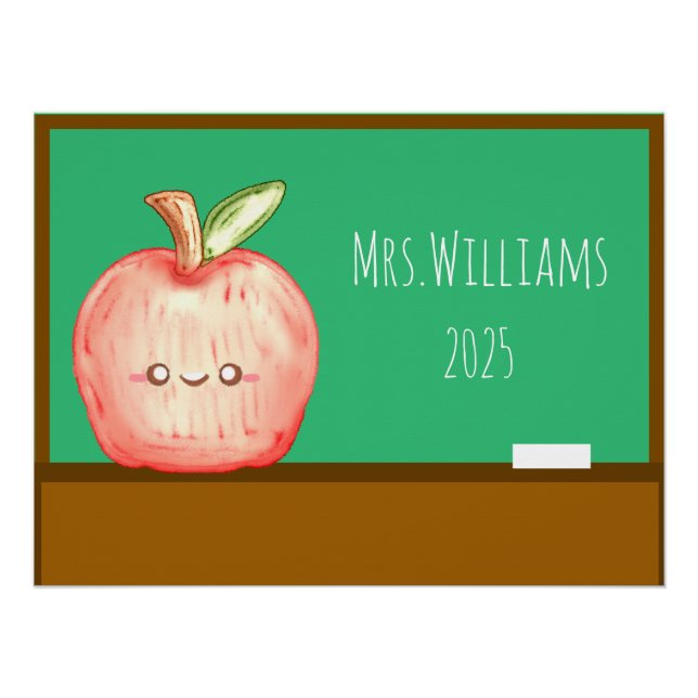 Apfel für Wasserfarben Poster (Vorderseite)