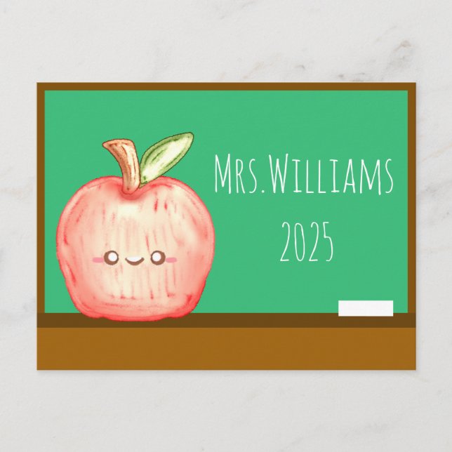 Apfel für Wasserfarben Postkarte (Vorderseite)