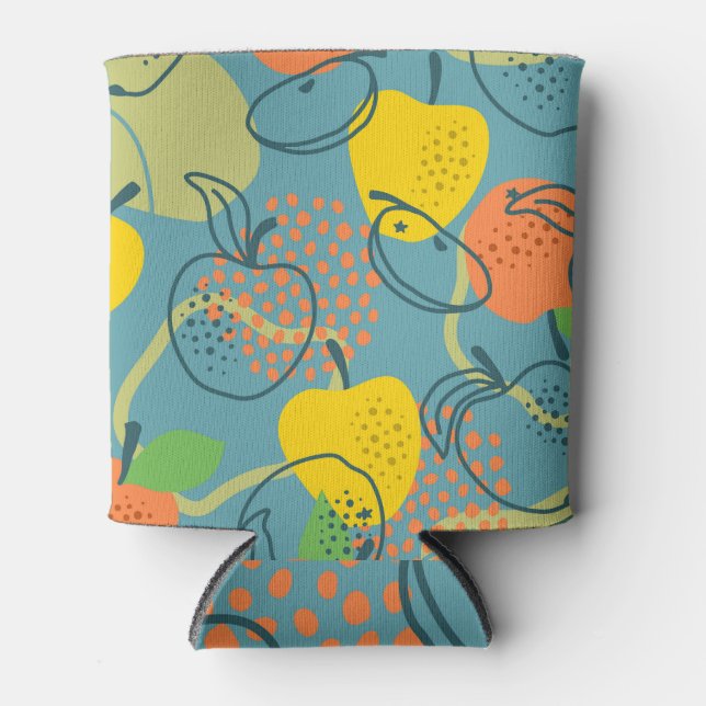 Äpfel Galore: Modernes Vintages Drucken. Dosenkühler (Vorderseite)