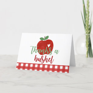Apfel Geburtstags Dankeschön ein Bushel Dankeskarte