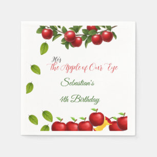 Apfel-Geburtstagsparty Serviette