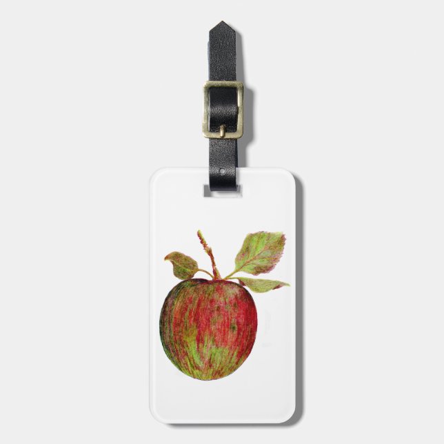 Apfel Gepäckanhänger (Vorderseite vertikal)