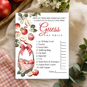 Apfel & Gingham Babyshower-Preiserratungsspiel Flyer