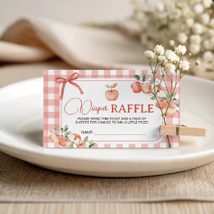Apfel-Gingham-Windel-Raffa-Tickets Begleitkarte