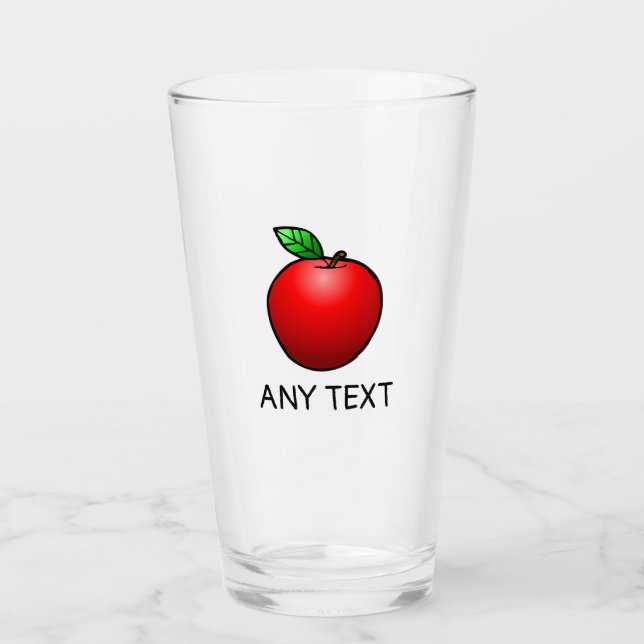 Apfel-Glasbecher Glas (Vorderseite)