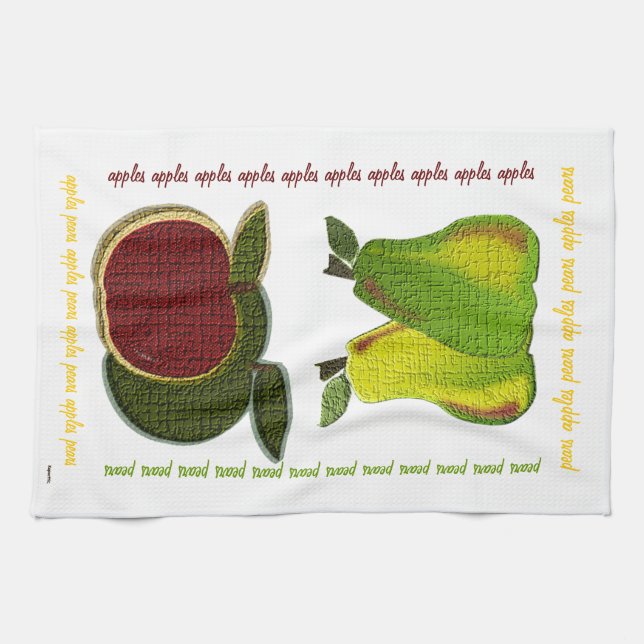 Äpfel in Birnen Geschirrtuch (Horizontal)