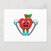 Apfel in Fitness mit Seil