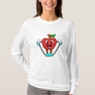 Apfel in Fitness mit Seil T-Shirt