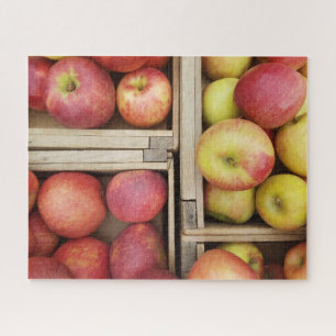 Äpfel in Holzkästen Puzzle
