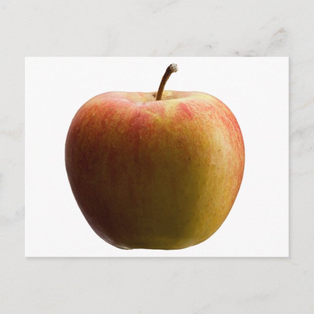 Apfel in mehrfarbiger Farbe. Postkarte (Vorderseite)