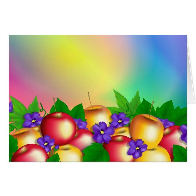 Äpfel in Vase Card (Vorderseite (Horizontal))