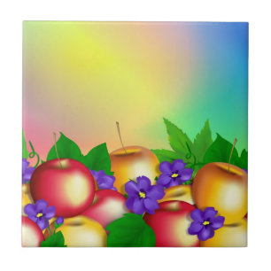 Äpfel in Vase Fliese