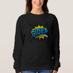 Apfel ist mein Superpower-Comic-Buch Sweatshirt