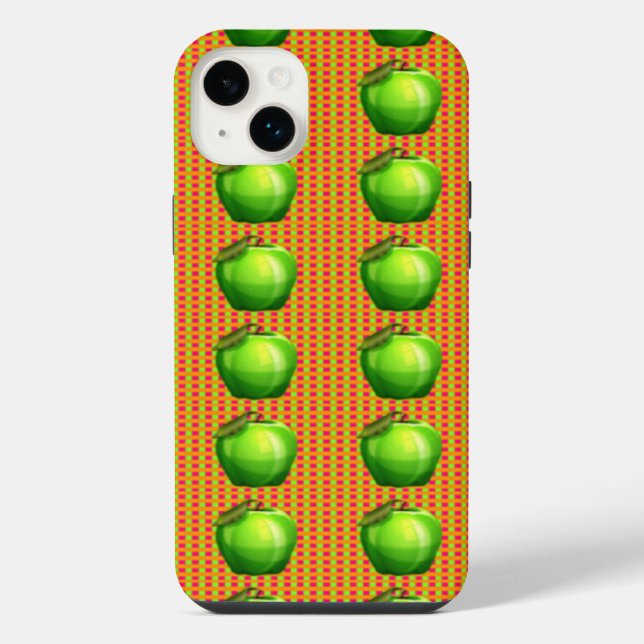 Äpfel Karo iPhone Hülle (Rückseite)