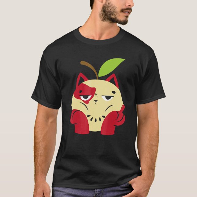 Apfel Katze Apfel Pflücktrupp Apfel Frucht T-Shirt (Vorderseite)