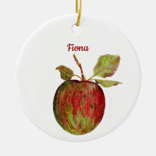 Apfel Keramik Ornament