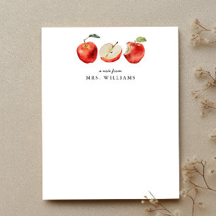 Äpfel Lehrer Mitteilungskarte