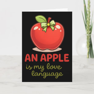 Apfel Liebe ist meine Sprache Süße Frucht Valentin Karte