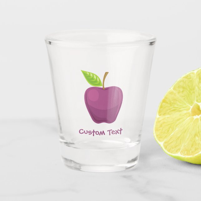 Apfel Lila Schnapsglas (Vorderseite)