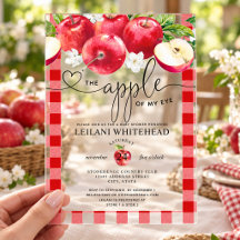 Apfel meiner Augen rotes Gingham-Aquarell-Baby-Par