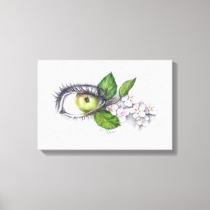 Apfel meiner Augen Surreal zeichnend Kunst Leinwanddruck