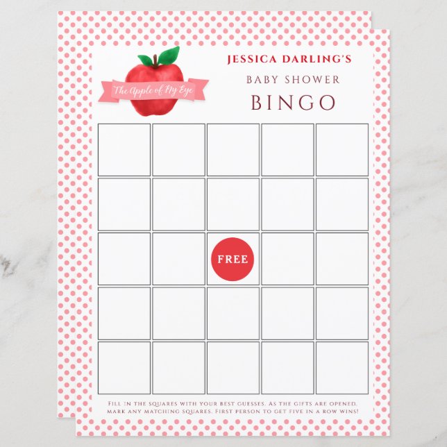 Apfel meines Augenfalles | Sommerliche Babydusche (Vorne/Hinten)