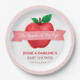 Apfel meines Augenfalles | Sommerliche Babydusche Pappteller