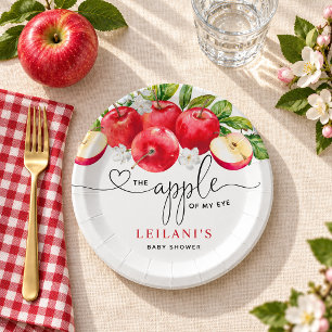 Apfel Meines Auges Aquarell-Apfel-Baby-Party Pappteller