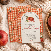 Apfel Meines Auges Herbst-Gingham-Baby-Party