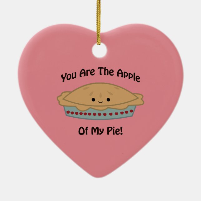Apfel meines Kuchens Keramikornament (Hinten)