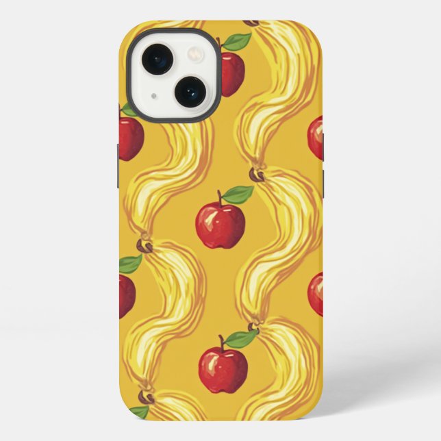 Apfel mit gelbem Muster Design iPhone 13 Hüllen Hülle (Rückseite)