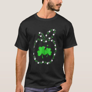 Apfel mit Shamrocks Lehrer Glücklich St. Patrick D T-Shirt