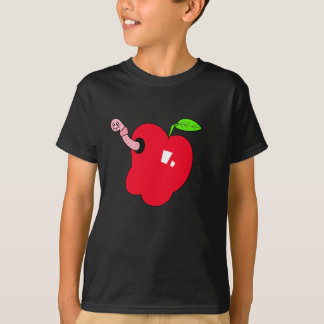 Apfel mit Wurm Kind Shirt